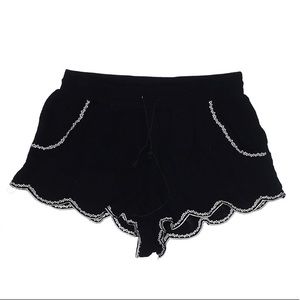 Aeropostale black scalloped embroidered shorts